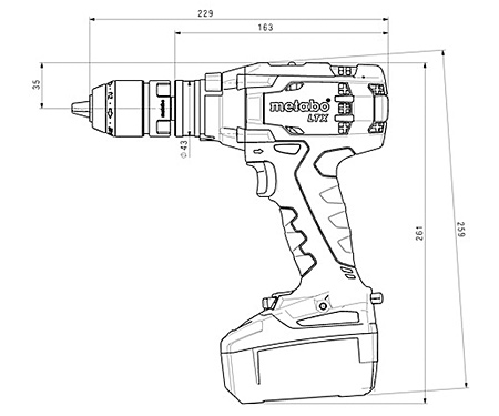 Аккумуляторный шуруповерт METABO SB 18 LTX Quick Каркас + Metaloc