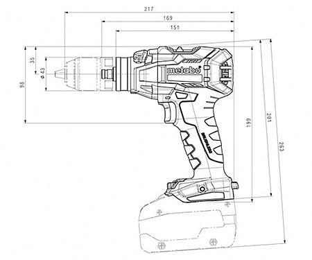 Аккумуляторный шуруповерт METABO SB 18 LTX BL Q I (5,5 Ач)