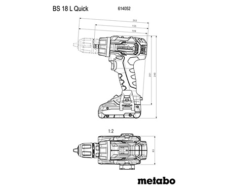 Аккумуляторная дрель-шуруповерт METABO BS 18 L Quick