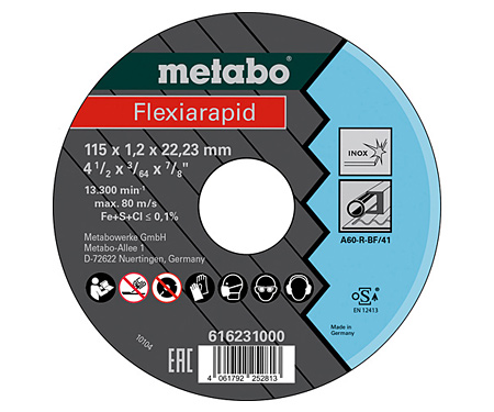 Отрезной диск METABO 115x1,2 мм, Flexiarapid Inox