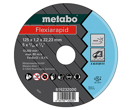 Отрезной диск METABO 125x1,2 мм, Flexiarapid Inox, TF41