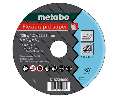 Отрезной диск METABO 125x1,2 мм, Flexiarapid Super Inox