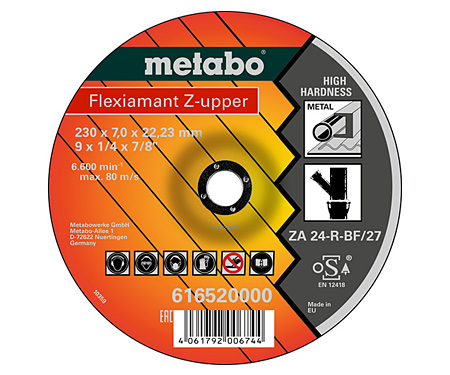 Шлифовальный диск METABO FLEXIAMANT Z-UPPER 230х7,0х22,23