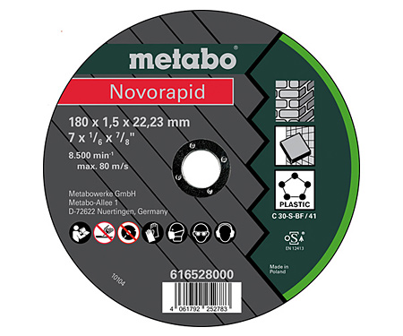 Отрезной диск METABO 180x1,6 мм, Novorapid Universal