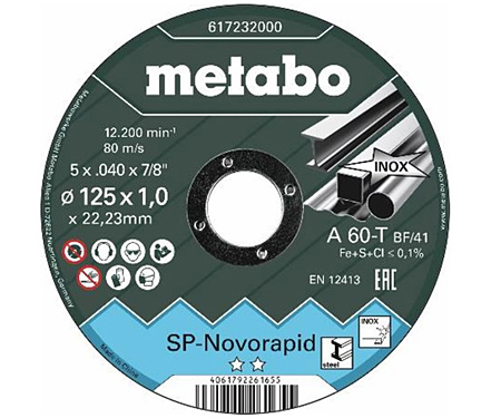 Отрезной диск METABO 115x1 мм, Novorapid SP