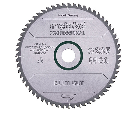 Пильный диск METABO 235x30 60 FZ/TZ15°