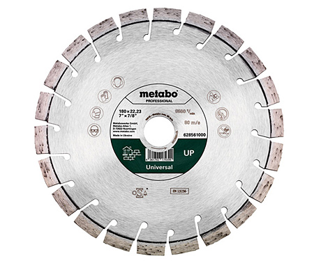 Алмазный отрезной круг Professional METABO UP 180X22,23мм (628561000)