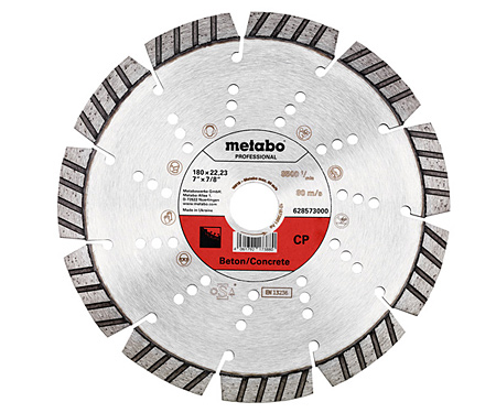 Алмазный отрезной круг по бетону METABO CP 180X22,23мм (628573000)