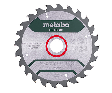 Пильный диск METABO 190X30 Z24 WZ 15° /B (628676000)