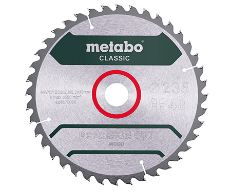 Пильный диск METABO 235X30 Z40 WZ 15° /B (628680000)