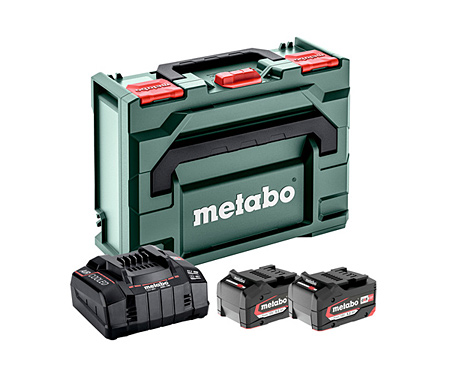 Базовый комплект METABO 2 X Li-Ion 4,0 Ач + ASC 145 + metaBOX 145
