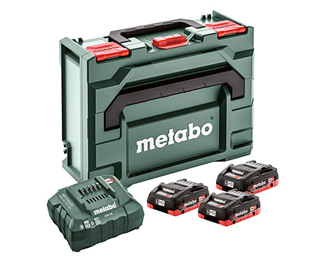 Базовый комплект METABO 3 X LiHD 4,0 Ач + ASC 55 + metaBOX 145