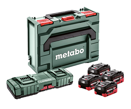 Базовый комплект METABO 4 x 5.5 Ah + ASC 145 DUO + metaBOX 145