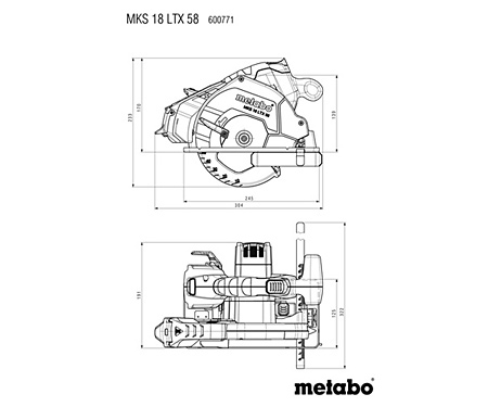 Аккумуляторная дисковая пила METABO MKS 18 LTX 58 + FS 160