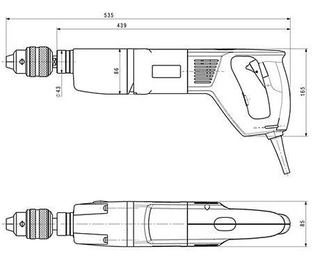 Дрель METABO BDE 1100