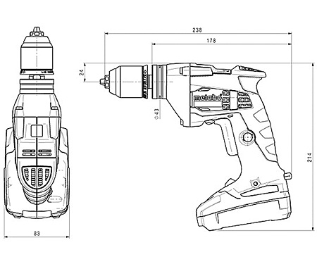 Аккумуляторный шуруповерт METABO BE 18 LTX 6 Каркас