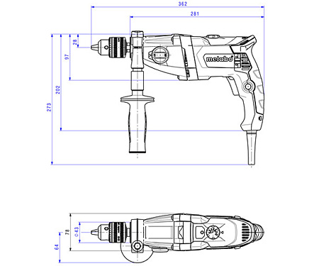 Дриль METABO BE 850-2