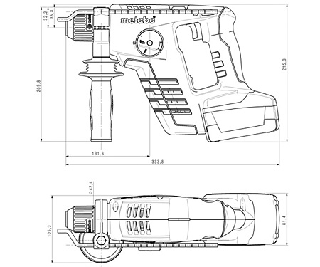 Акумуляторний перфоратор METABO BHA 36 LTX Compact