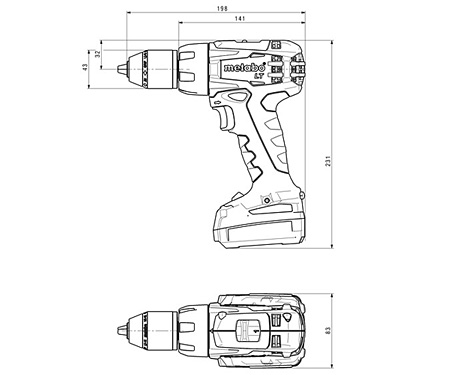 Аккумуляторный шуруповерт METABO BS 14.4 LT Compact