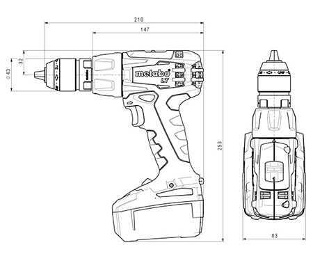 Аккумуляторный шуруповерт METABO BS 18 LT Quick Set
