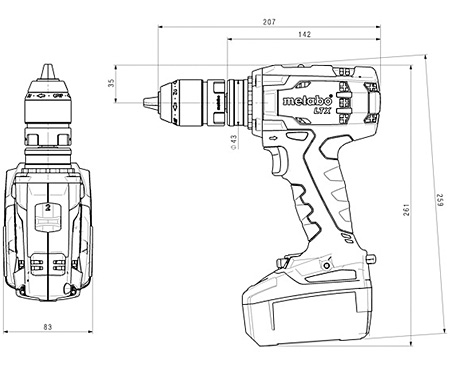 Аккумуляторный шуруповерт METABO BS 18 LTX Quick (5,2 Ач)
