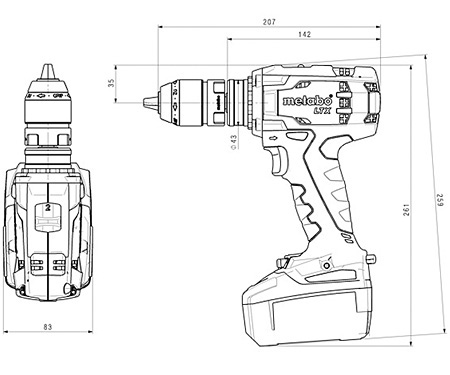 Аккумуляторный шуруповерт METABO BS 18 LTX Quick (4,0 Ач)