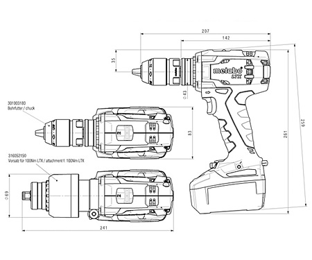 Аккумуляторный шуруповерт METABO BS 18 LTX-X3 Quick