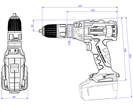 Аккумуляторный резьборез METABO GB 18 LTX BL Q I (5,2 Ач)
