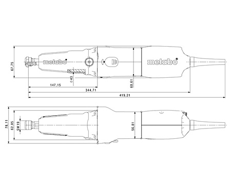 Прямая шлифмашина METABO GE 710 Plus