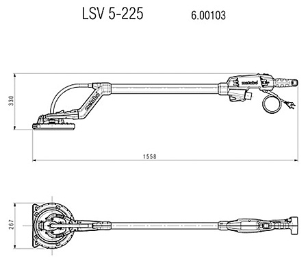 Шлифмашина для стен и потолков METABO LSV 5-225