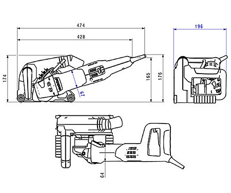 Штроборез METABO MFE 40 + 2 алмазных диска