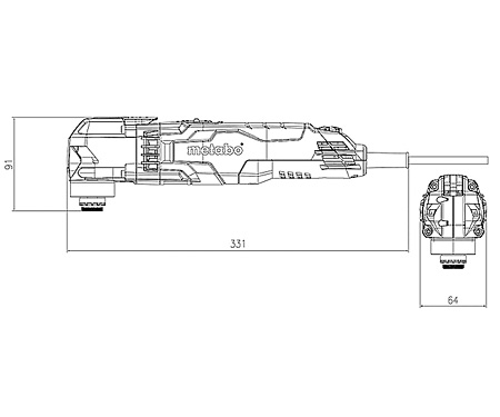 Мультитул METABO MT 400 Quick Set + кейс