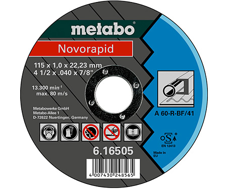 Отрезной круг  METABO Novorapid 115 мм (616505000)