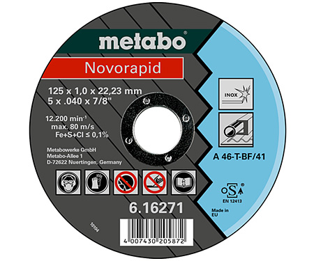 Відрізний круг METABO Novorapid 125 мм (616271000)