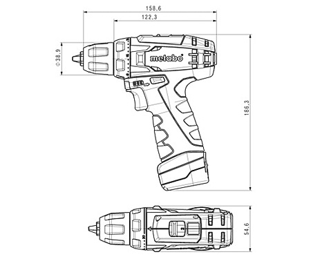 Аккумуляторный шуруповерт METABO PowerMaxx BS Каркас