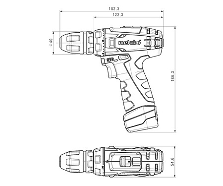 Аккумуляторный шуруповерт METABO PowerMaxx BS Quick Каркас