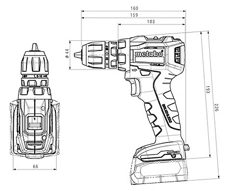 Аккумуляторный шуруповерт METABO PowerMaxx BS 12 BL Q (2 x 4,0 Ач)