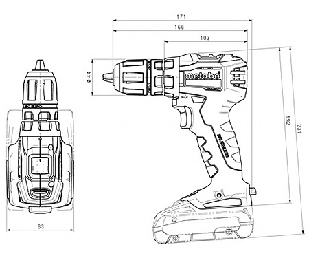 Аккумуляторный шуруповерт METABO BS 18 L BL Q (2 x 4,0 Ач)