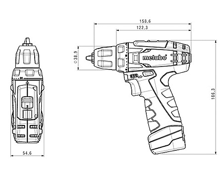 Аккумуляторный шуруповерт METABO PowerMaxx BS (2.0 Ач)