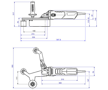 Стрічкові шліфувальні машини для труб METABO RBE 15-180 Set