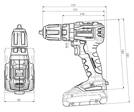 Аккумуляторный шуруповерт METABO SB 18 L BL + MetaLoc