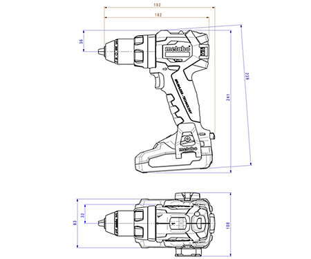 Аккумуляторный шуруповерт METABO SB 18 LT BL LiHD Set (4,0 Ач)