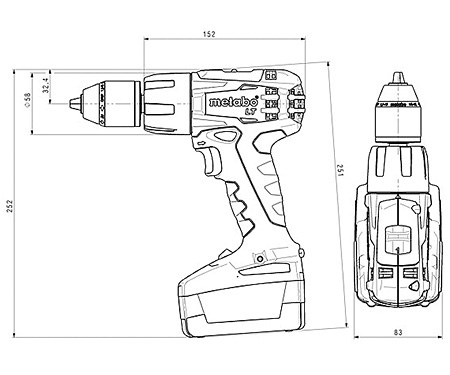 Аккумуляторный шуруповерт METABO SB 18 LT Каркас + MetaLoc