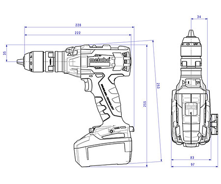 Аккумуляторный шуруповерт METABO SB 18 LTX BL Q I (5,5 Ач)