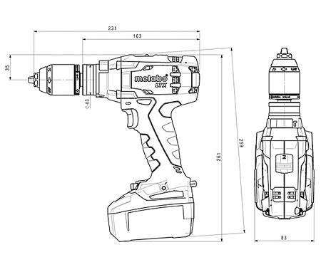 Аккумуляторный шуруповерт METABO SB 18 LTX Impuls Каркас