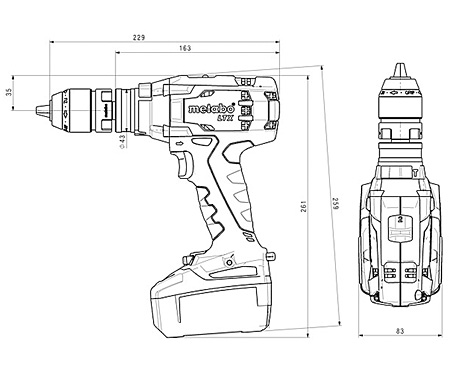 Аккумуляторный шуруповерт METABO SB 18 LTX Quick (4,0 Ач)