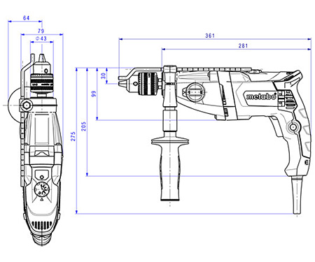 Ударний дриль METABO SB 850-2