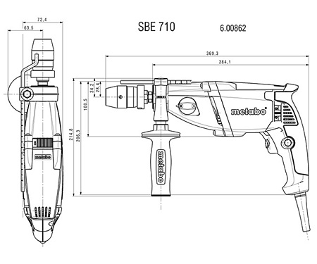 Ударний дриль METABO SBE 710