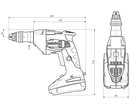 Аккумуляторный шуруповерт для гипсокартона METABO SE 18 LTX 2500