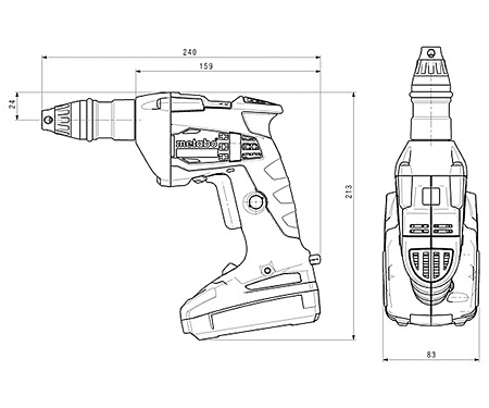Аккумуляторный шуруповерт для гипсокартона METABO SE 18 LTX 6000 + SM 5-55